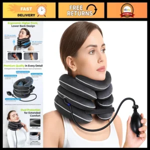 Inflatable Neck Stretcher for Cervical Traction, 3-Layer Design, Neck Support Pi